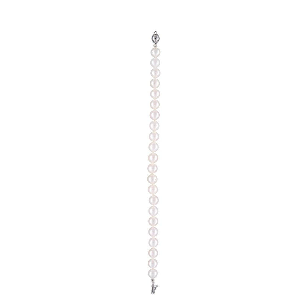 Classic White Pearl Bracelet | 6.5 – 7.5 mm | Round Pearls - Image 1