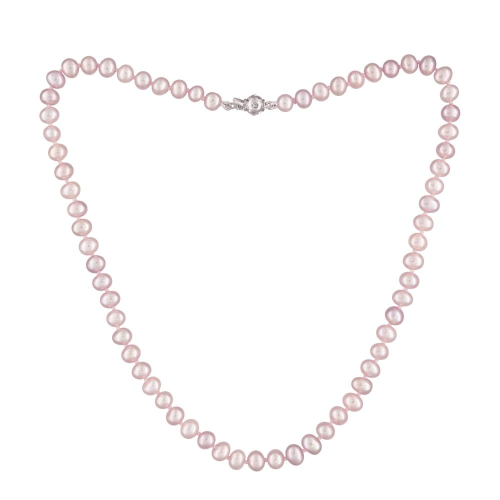 Classic Lavender Pearl Necklace | 4.5 – 5.5 mm | Round Pearls - Image 2
