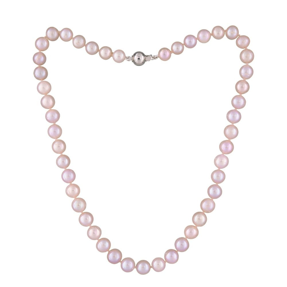 Classic Lavender Pearl Necklace | 7.5 – 8.5 mm | Round Pearls - Image 1