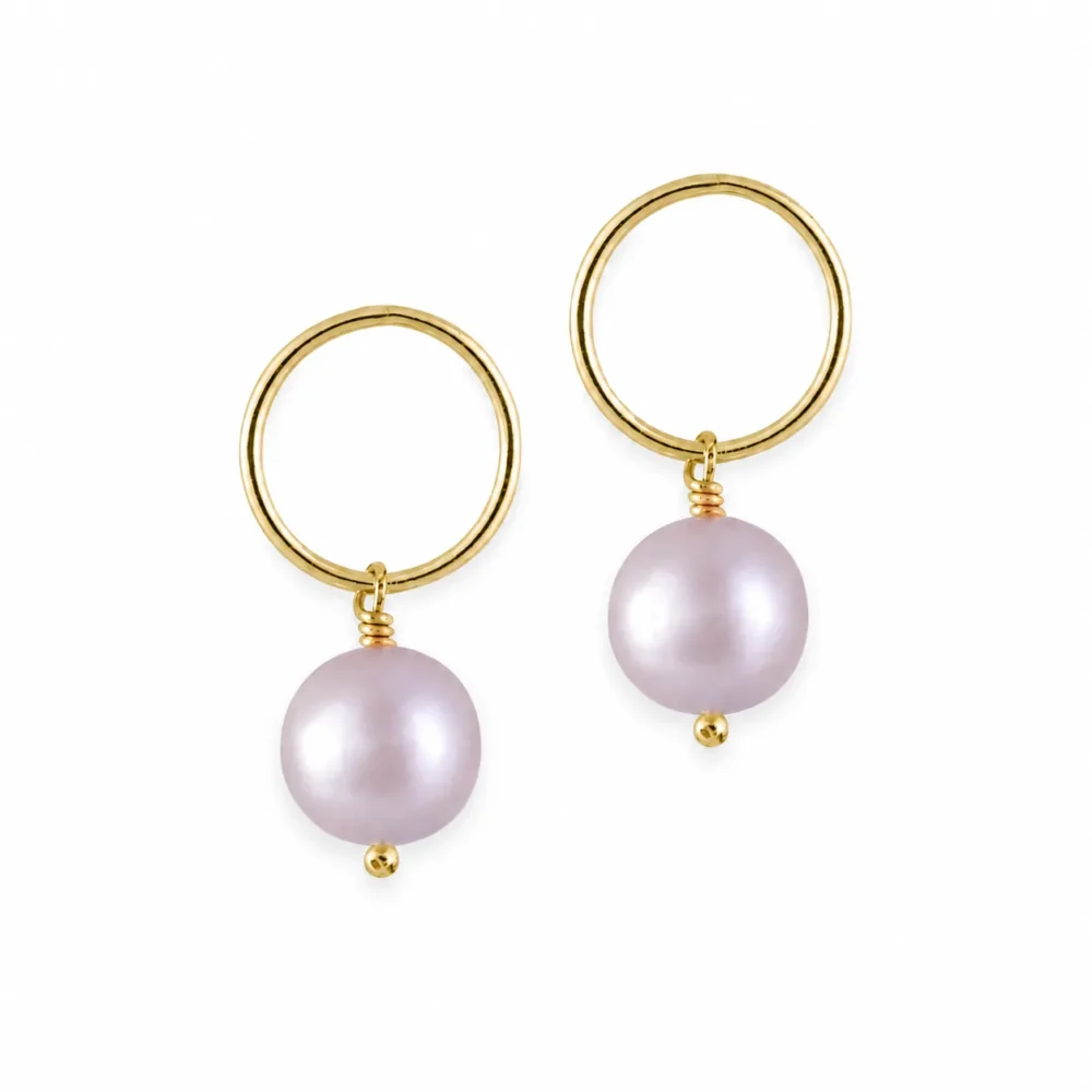 Pearl Earrings | 7 – 10 mm | Round Pearls | VEP7 - Image 6