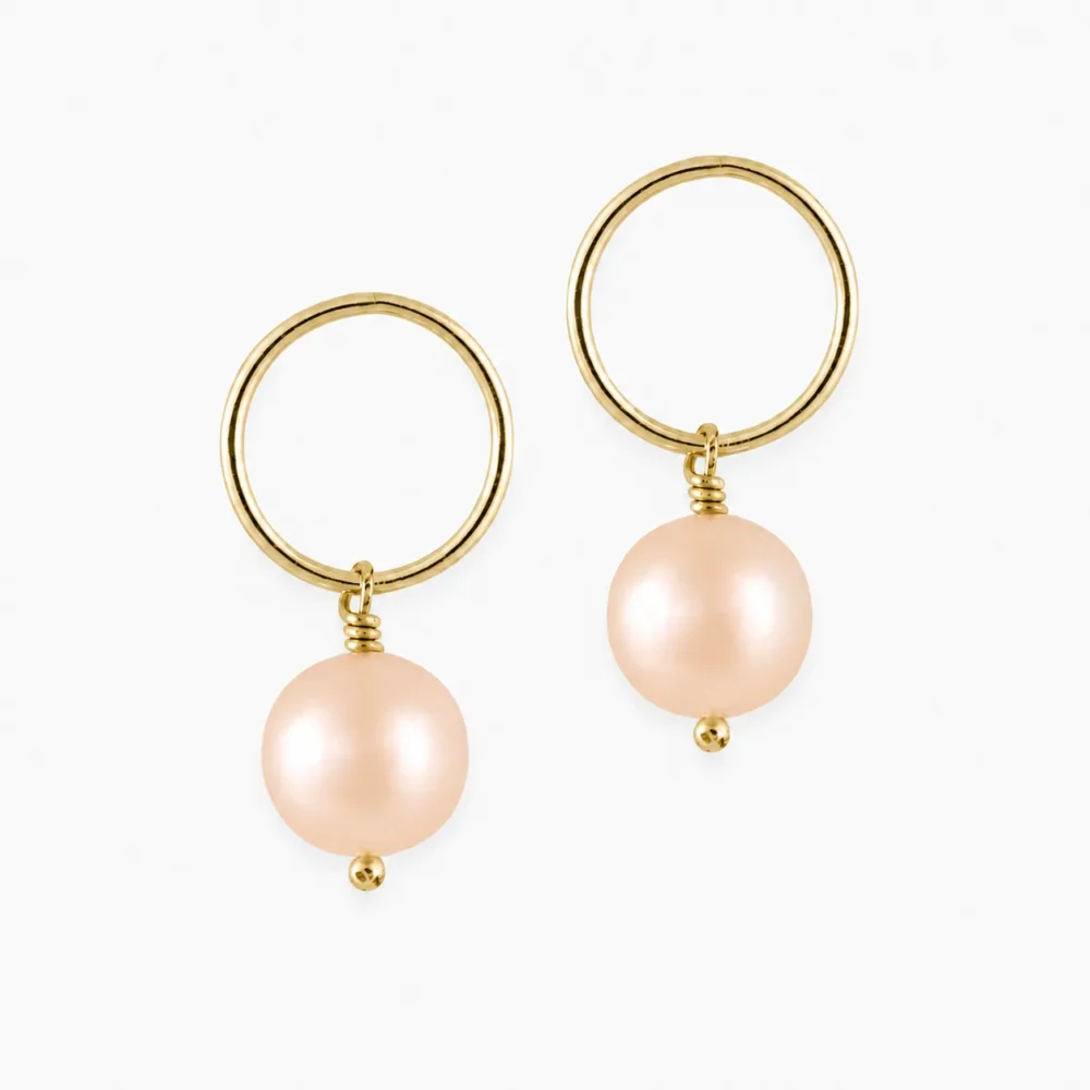 Pearl Earrings | 7 – 10 mm | Round Pearls | VEP7 - Image 4
