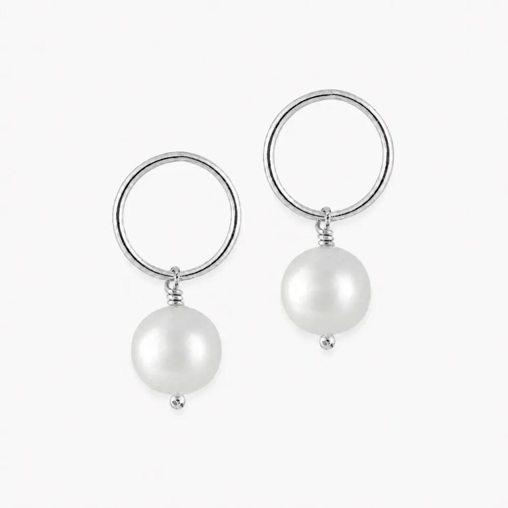 Pearl Earrings | 7 – 10 mm | Round Pearls | VEP7 - Image 2