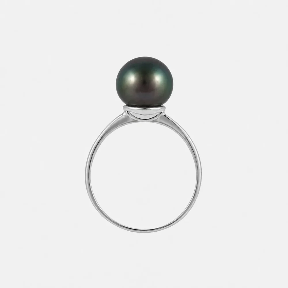 Delicate Pearl Ring with White Pearl | 7 - 10 mm | Button Pearl - Image 8