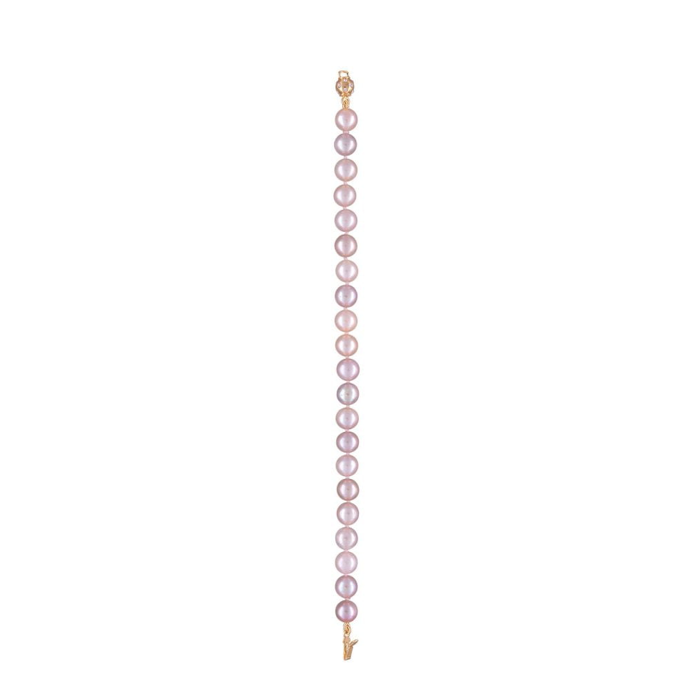 Classic Lavender Pearl Bracelet | 5.5 – 6.5 mm | Round Pearls - Image 1