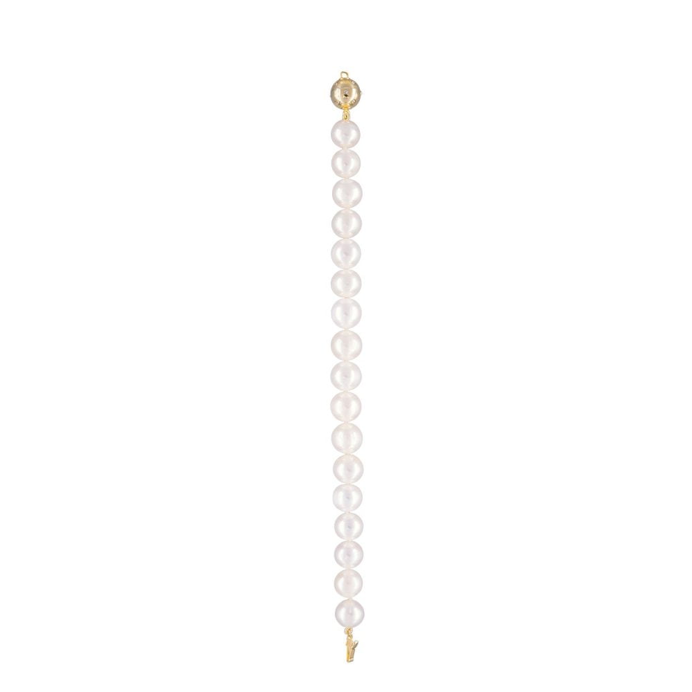 Classic White Pearl Bracelet | 9.5 – 10.5 mm | Round Pearls - Image 1