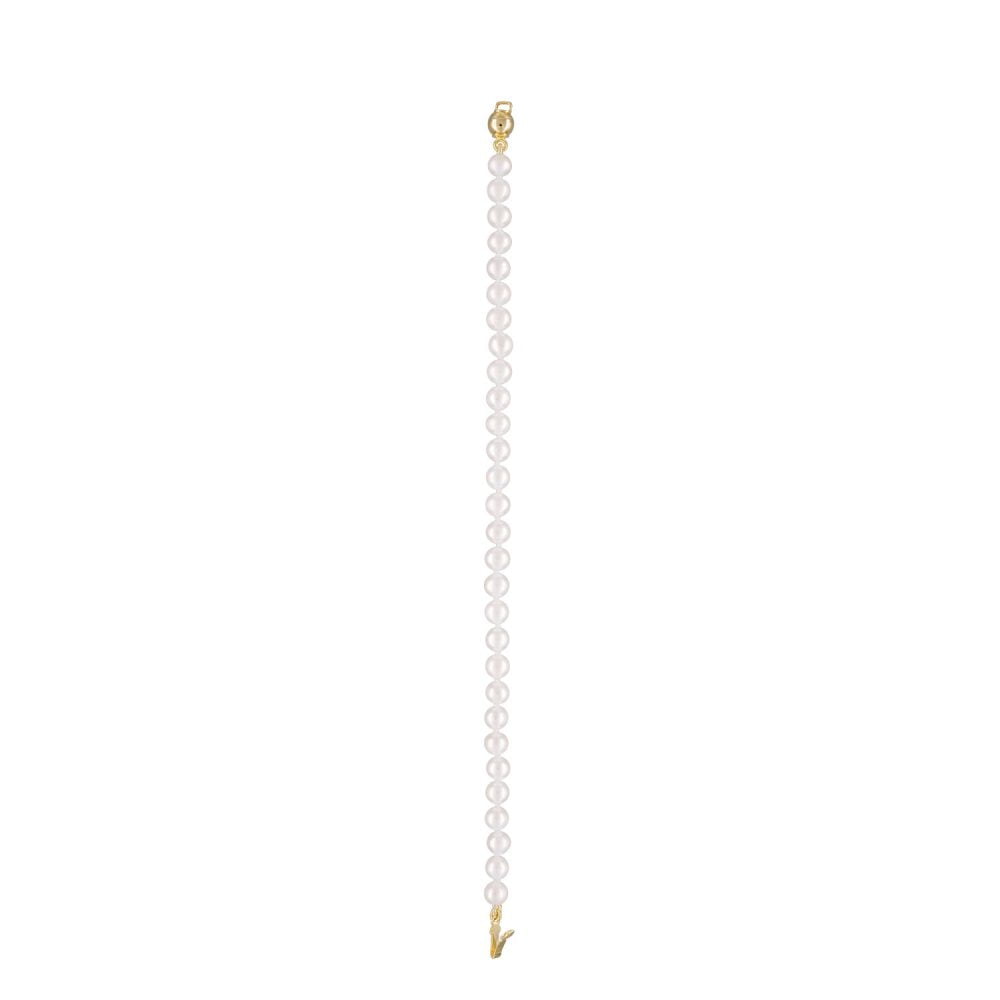 Classic White Pearl Bracelet | 4.5 – 5.5 mm | Round Pearls - Image 2