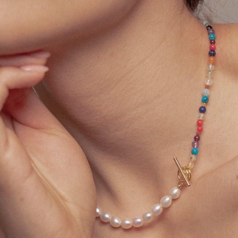 Set 'September' | 5.5 – 6.5 mm | Oval Pearls + Stones - Image 3