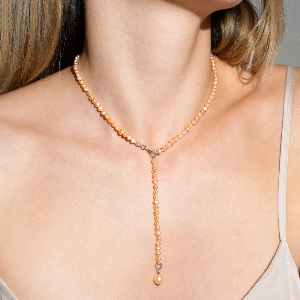 Adjustable Necklace + Ankle Bracelet Baby Pearls | 3.5 – 4.5 mm | Baroque Pearls - Image 5