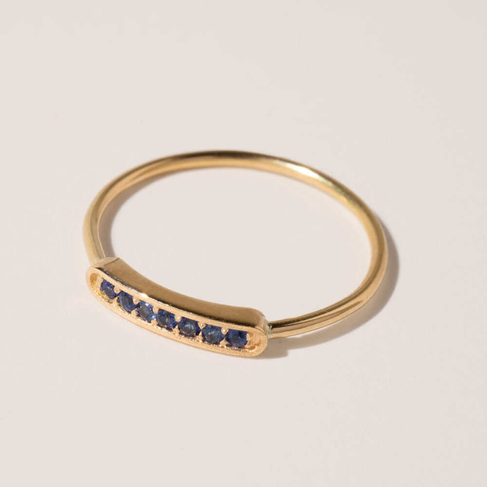 Minimalistic Gold and Precious Stone Ring | Diamond, Emerald, Ruby, Sapphire | 7 pcs. - Image 3