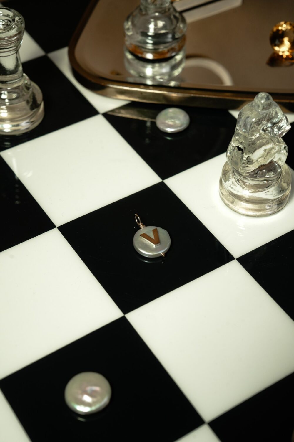 Signature Gold Initials Pearl Pendant - Image 2