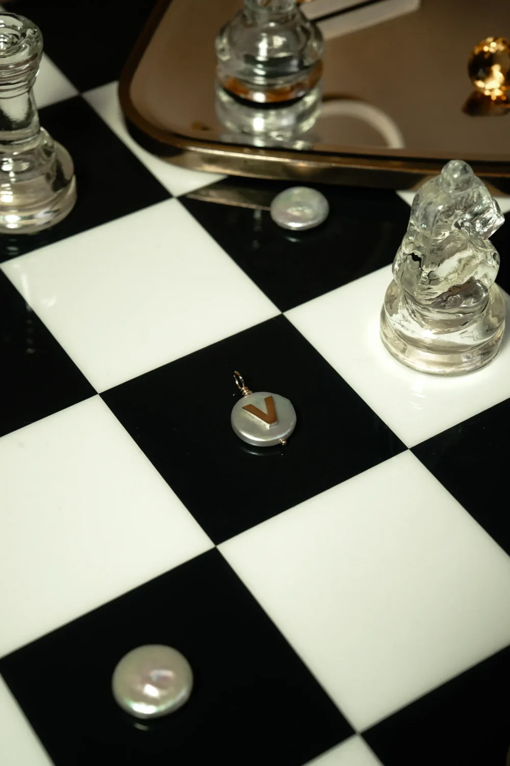 Signature Gold Initials Pearl Pendant - Image 3