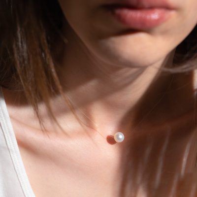 Illusion Cord Pearl Necklace 1. Great selection of modern pearl necklaces from VELMAR